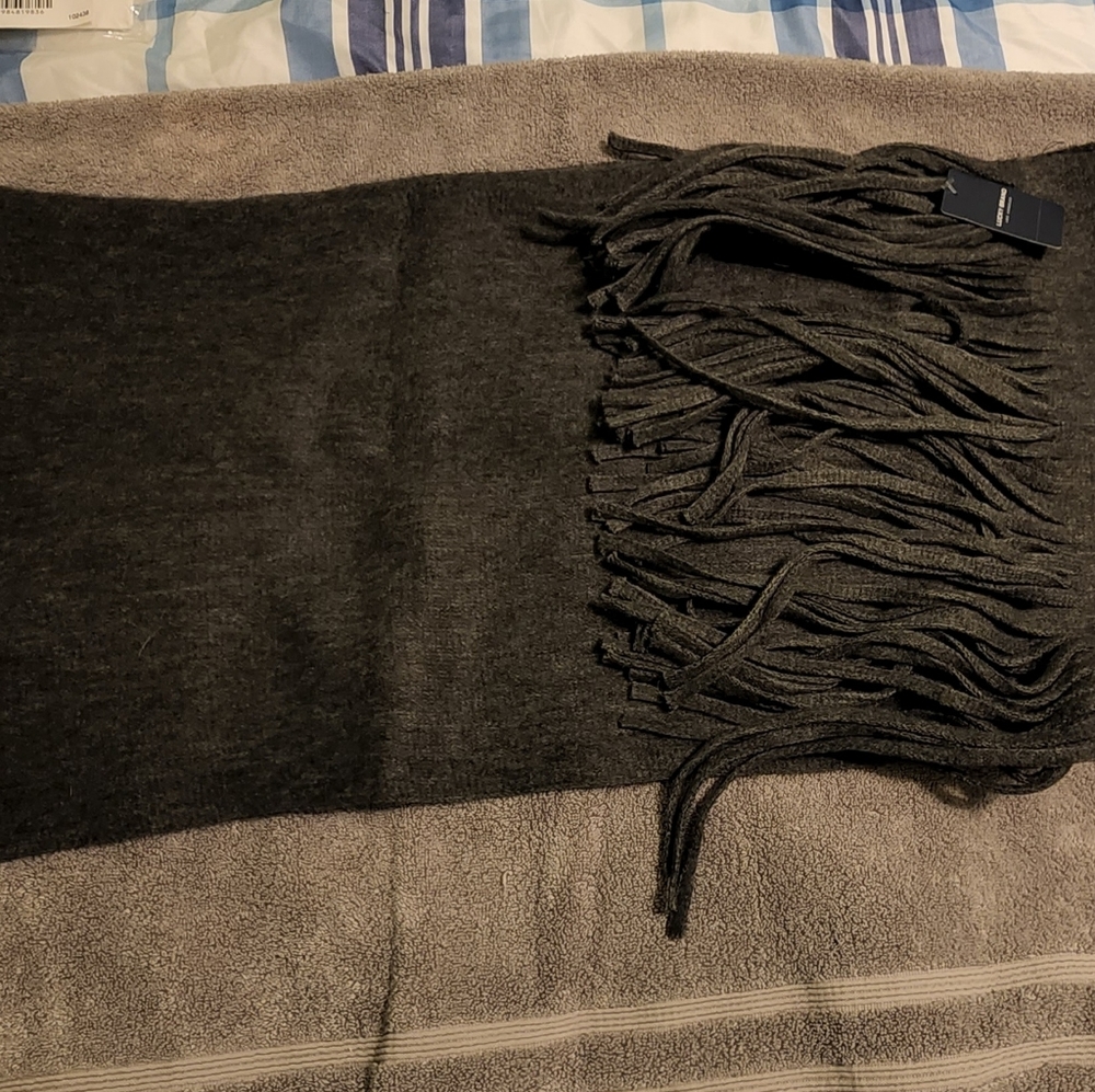 Grey Lucky Brand Fringe Scarf - NWT